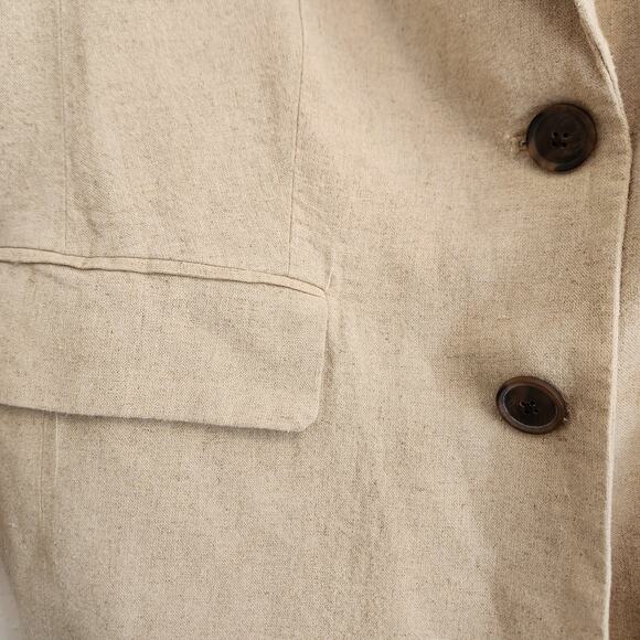 A New Day Women's Size Medium Single Breasted Long Sleeve Blazer Natural Tan NWT - Picture 4 of 5